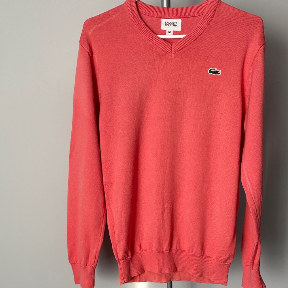 Lacoste V-Neck Cotton Sweater